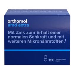 Blaue Packung mit Vitaminen für die Augen, mit Zink und weiteren Nährstoffen.