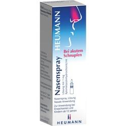Packung Nasenspray gegen akuten Schnupfen, geeignet ab 12 Jahren.