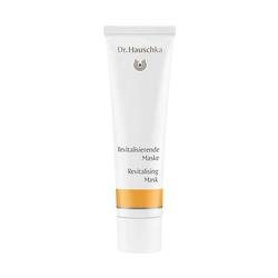 Weiße Tube mit Gesichtspflegecreme und orangem Streifen unten.