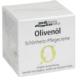 Eine Verpackung für Olivenöl-Schönheitscreme von medipharma cosmetics.